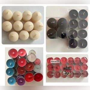 Approximately 130 votive & tealight candle bundle all brand new multicolored
